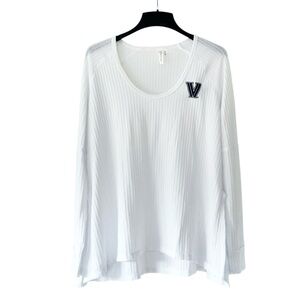 Villanova University Waffle Knit Long Sleeve Shirt Scoop Neck
